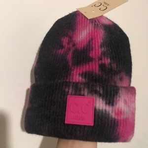 C.C. Kids Girls beanie pink tie dye